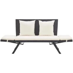 VidaXL Gartenbank 46230, 2-Sitzer, Mit Armlehnen, Wetterfest, Schwarz / Weiß, Polyrattan 14 VidaXL Gartenbank 46230, 2-Sitzer, Mit Armlehnen, Wetterfest, Schwarz / Weiß, Polyrattan -Heimladen 053d8361026806c8d518f5ce0ad3329a1dfb92bb gartenbank vidaxl 46230 2 sitzer