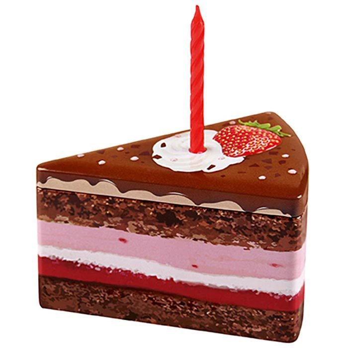 Heidel Geschenkset Geburtstagstorte, Metalldose In Tortenform, Schokopralinen & Kerze – Bild 2