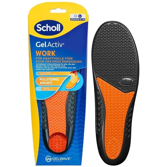 Scholl Einlegesohlen GelActiv Work, Größe 40-46,5, Für Arbeitsschuhe, Gelsohlen, 1 Paar 1 Scholl Einlegesohlen GelActiv Work, Größe 40-46,5, Für Arbeitsschuhe, Gelsohlen, 1 Paar