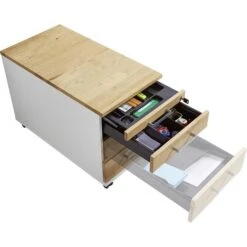 Röhr Rollcontainer Objekt.pur, Eiche Massivholz, Eiche / Weiß, Mit 4 Schüben, Abschließbar 7 Röhr Rollcontainer Objekt.pur, Eiche Massivholz, Eiche / Weiß, Mit 4 Schüben, Abschließbar -Heimladen 28085e9b655f7a9bddf8922466ad7c59ac068eb8 rollcontainer roehr objekt.pur eiche massivholz