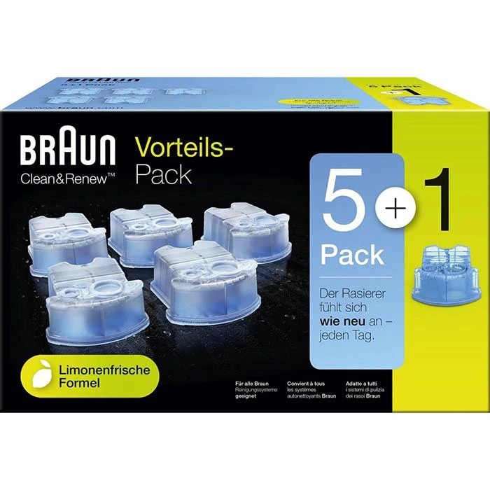 Braun CCR 5+1 Clean & Renew 6 Stück Für Braun Serie 3 Bis 9 Reinigungskartuschen 1 Braun CCR 5+1 Clean & Renew 6 Stück Für Braun Serie 3 Bis 9 Reinigungskartuschen
