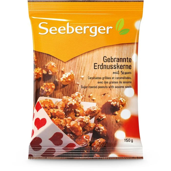 Seeberger Gebrannte Erdnusskerne Mit Sesam, 150g 1 Seeberger Gebrannte Erdnusskerne Mit Sesam, 150g