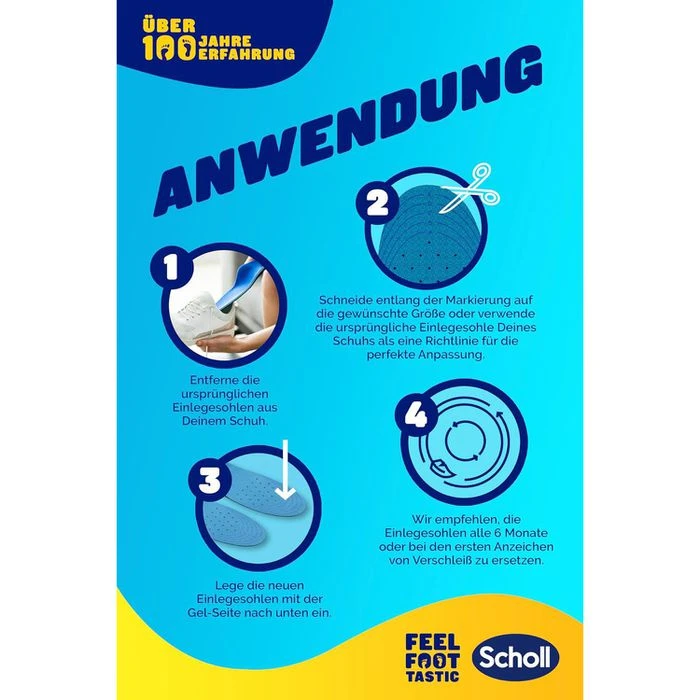 Scholl Einlegesohlen GelActiv Work, Größe 40-46,5, Für Arbeitsschuhe, Gelsohlen, 1 Paar 6 Scholl Einlegesohlen GelActiv Work, Größe 40-46,5, Für Arbeitsschuhe, Gelsohlen, 1 Paar – Bild 6