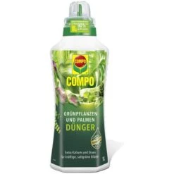 Compo Dünger Grünpflanzen- Und Palmendünger, Flüssigdünger, Extra Kalium Und Eisen, 1 Liter