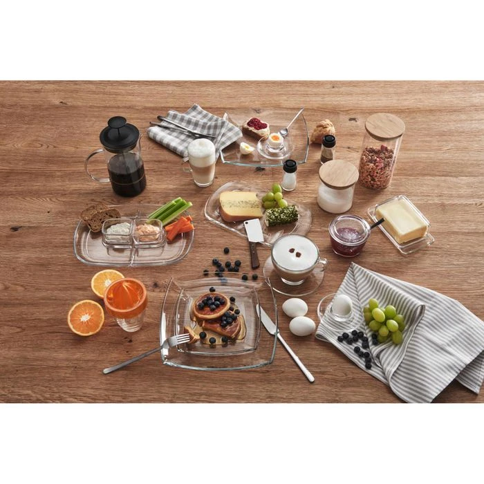 Montana Teller Carre 085112, Dessertteller, Glas, Eckig, 19 Cm, Transparent, 12 Stück 4 Montana Teller Carre 085112, Dessertteller, Glas, Eckig, 19 Cm, Transparent, 12 Stück – Bild 4