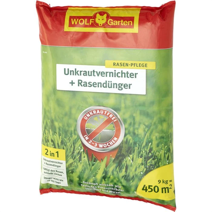 Wolf-Garten Unkrautvernichter SQ 450 Rasendünger, 2-in-1, 9 Kg, Für 450m² 1 Wolf-Garten Unkrautvernichter SQ 450 Rasendünger, 2-in-1, 9 Kg, Für 450m²