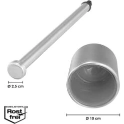 Bremermann WC-Bürste WC-Garnitur, Silber, Bürstenhalter Aus Edelstahl, Inkl. 3 Ersatzköpfe -Heimladen 4d3e089cc60943a5d33a85aebefbd0ddbb9837d8 wc buerste bremermann wc garnitur silber