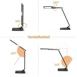 TaoTronics Schreibtischlampe TT-DL16 LED, Dimmbar, Anthrazit, Nachtlicht, Mit Standfuß -Heimladen 5e0aa26f644161ffddfca879508e14276d70b6e1 schreibtischlampe taotronics tt dl16 led
