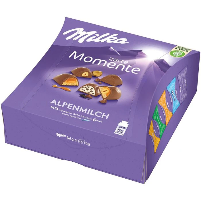 Milka Pralinen Zarte Momente Mix, 169g, 19 Stück 1 Milka Pralinen Zarte Momente Mix, 169g, 19 Stück
