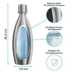 Lichtenwerk Karaffe SodaSteel Edelstahl, Mit Deckel, 0,9 Liter -Heimladen 69c915280f5befa4900e23c76fac89e69e796780 karaffe lichtenwerk sodasteel edelstahl