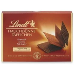 Lindt Tafelschokolade Hauchdünne Täfelchen, Auslese, 3 Sorten, 125g