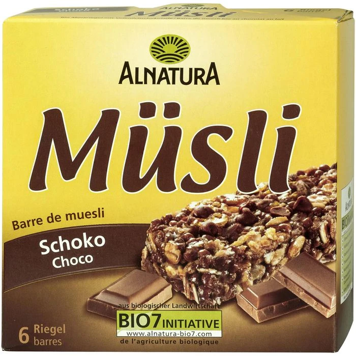 Alnatura Müsliriegel Schoko, BIO, Je 25g, 6 Riegel 1 Alnatura Müsliriegel Schoko, BIO, Je 25g, 6 Riegel
