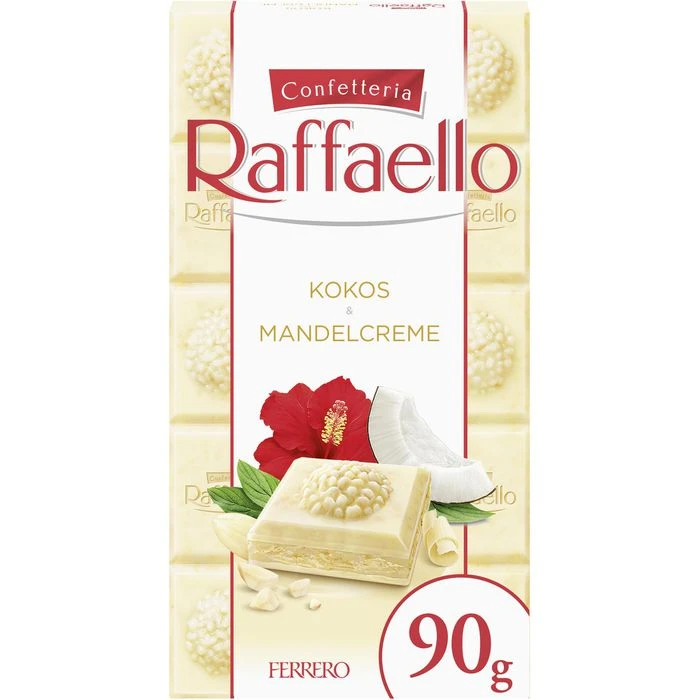 Raffaello Tafelschokolade Weiss, 90g 1 Raffaello Tafelschokolade Weiss, 90g