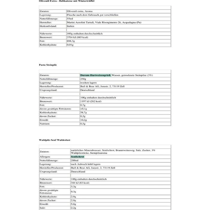 Geschenkset Schatzkiste Pasta, Bandnudel- Und Pilz-Spezialitäten In Holztruhe 3 Geschenkset Schatzkiste Pasta, Bandnudel- Und Pilz-Spezialitäten In Holztruhe – Bild 3