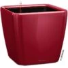Lechuza Übertopf QUADRO LS 43 Rot Hochglanz, 43 X 43 X 39 Cm, Quadratisch, Kunststoff