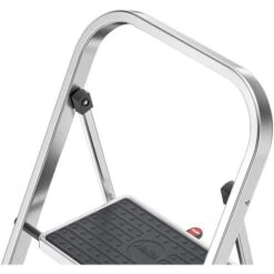 Hailo Klapptritt StandardLine K60, 4392-801, Aus Aluminium, Standhöhe 47cm, 2 Stufen, Silber -Heimladen 8e7ef820638436a7dd2c6558ea1bfc25b6e7f3ce klapptritt hailo k60 4392 801 aus aluminium