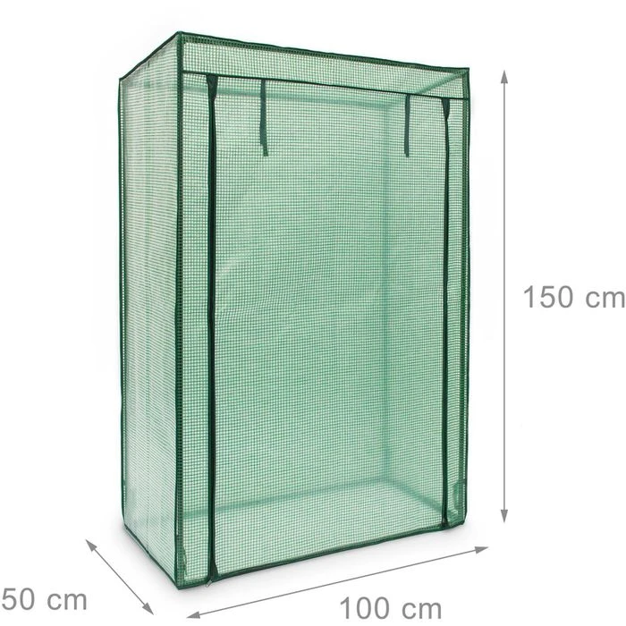 Relaxdays Gewächshaus 10020027, 0,5 M² Fläche, 100 X 50 X 150 Cm, Grün, Mit Schrägdach 5 Relaxdays Gewächshaus 10020027, 0,5 M² Fläche, 100 X 50 X 150 Cm, Grün, Mit Schrägdach – Bild 5
