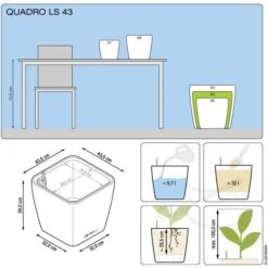 Lechuza Übertopf QUADRO LS 43 Rot Hochglanz, 43 X 43 X 39 Cm, Quadratisch, Kunststoff -Heimladen 93d903ef9d0581830209b3d5d38ca18c6d042ff3 uebertopf lechuza quadro ls 43 rot hochglanz