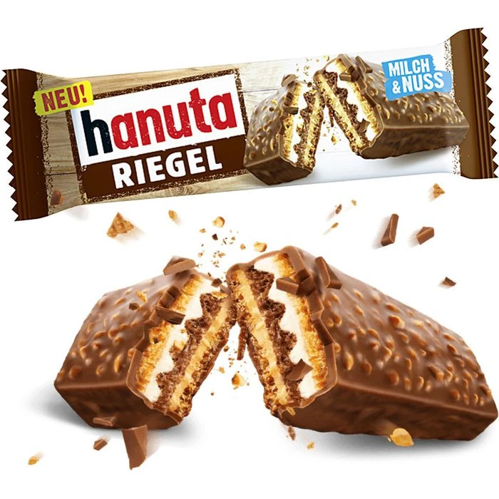 Hanuta Schokoriegel Riegel Milch & Nuss, 483g, Je 34,5g, 14 Riegel 2 Hanuta Schokoriegel Riegel Milch & Nuss, 483g, Je 34,5g, 14 Riegel – Bild 2