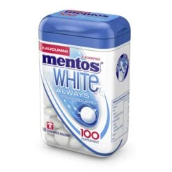 Mentos Kaugummis Always White Peppermint, 100 Dragees -Heimladen 9cf528e113238071cac1fec3b7cc38f61c2ccd9e kaugummis mentos always white peppermint