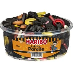 Haribo Lakritz Lakritz Parade, 1kg, Dose