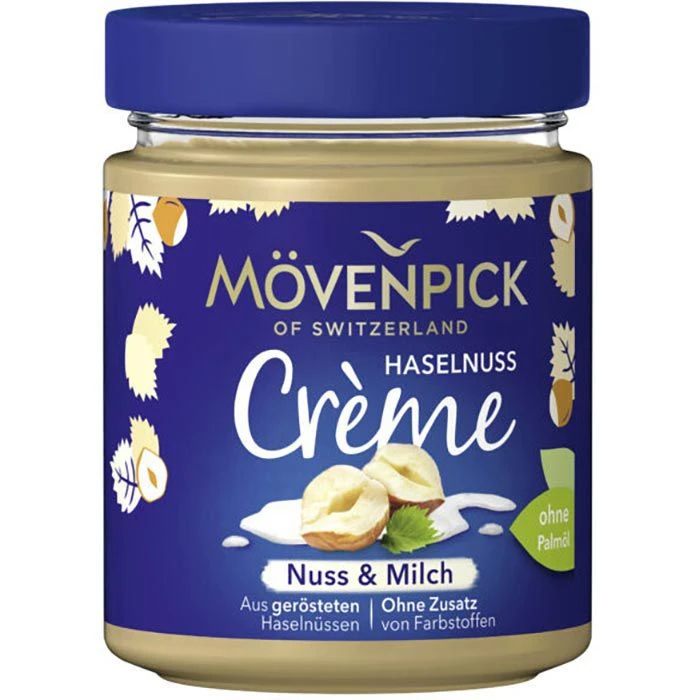 Mövenpick Brotaufstrich Haselnuss Creme Nuss-Milch, 300g 1 Mövenpick Brotaufstrich Haselnuss Creme Nuss-Milch, 300g