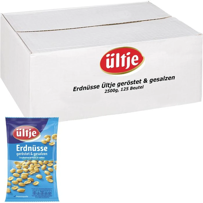 Ültje Erdnüsse Geröstet & Gesalzen, 2500g, 125 Beutel 1 Ültje Erdnüsse Geröstet & Gesalzen, 2500g, 125 Beutel