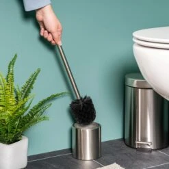 Bremermann WC-Bürste WC-Garnitur, Silber, Bürstenhalter Aus Edelstahl, Inkl. 3 Ersatzköpfe -Heimladen ad4d8f5740f34423702700da5707e48995478546 wc buerste bremermann wc garnitur silber