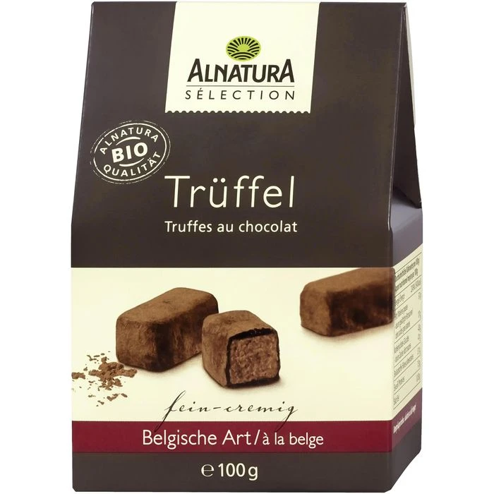Alnatura Pralinen Selection Trüffel Nougat, BIO, 100g 1 Alnatura Pralinen Selection Trüffel Nougat, BIO, 100g