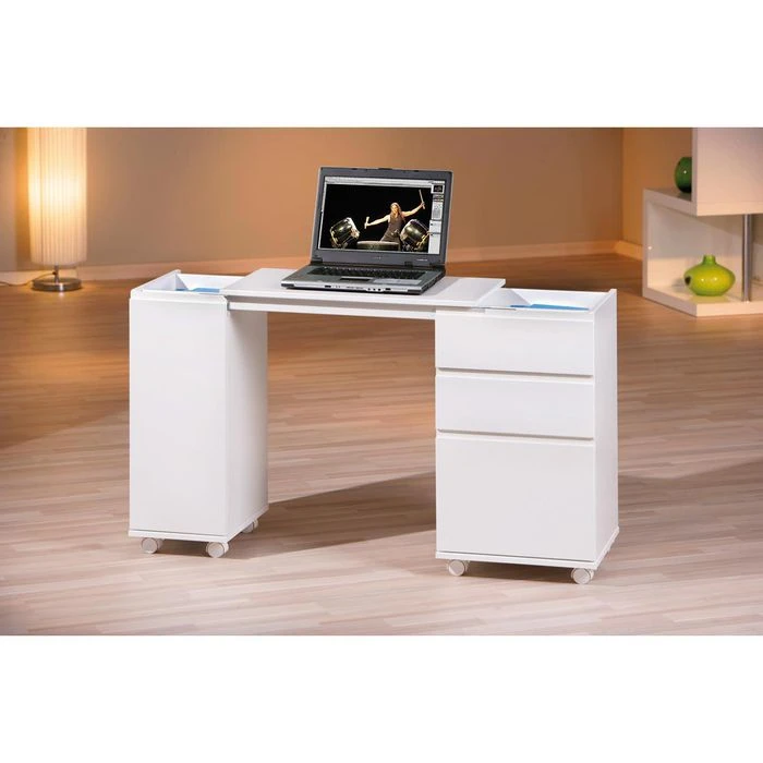 Inter-Link Schreibtisch Laptop Office, 20900400, Mit Flügeltür Und Schubfach, 66-121 X 36,5cm Weiß 2 Inter-Link Schreibtisch Laptop Office, 20900400, Mit Flügeltür Und Schubfach, 66-121 X 36,5cm Weiß – Bild 2