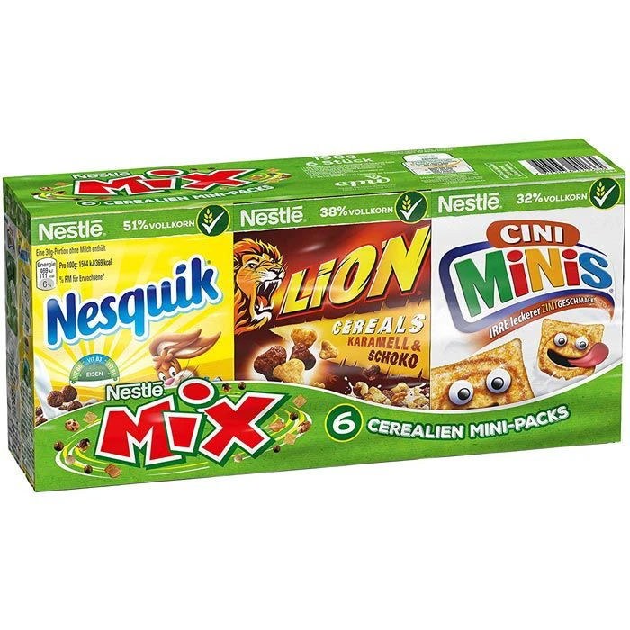 Nestlé® Nestle Cornflakes Mix Cerealien, Portionspackungen, 5 Sorten, 190g, 6 Pack 1 Nestlé® Nestle Cornflakes Mix Cerealien, Portionspackungen, 5 Sorten, 190g, 6 Pack
