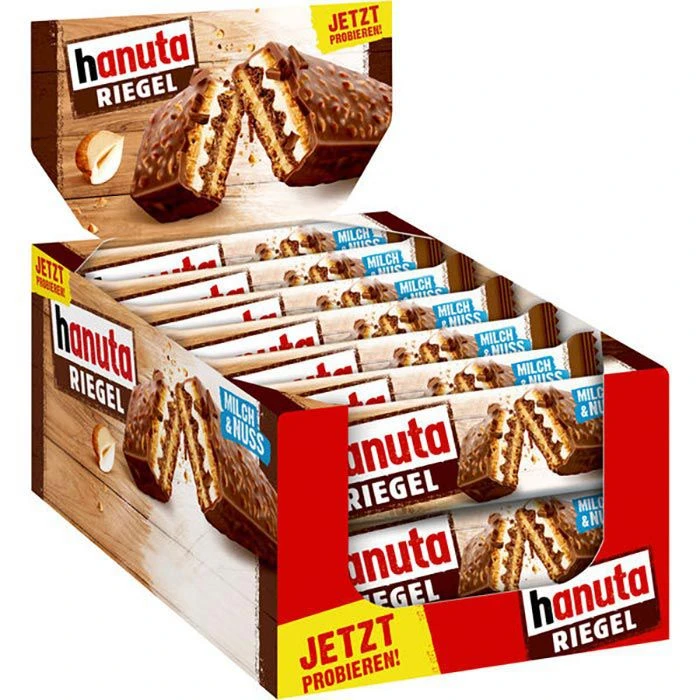 Hanuta Schokoriegel Riegel Milch & Nuss, 483g, Je 34,5g, 14 Riegel 1 Hanuta Schokoriegel Riegel Milch & Nuss, 483g, Je 34,5g, 14 Riegel
