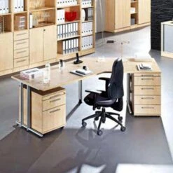 Hammerbacher Rollcontainer Solid AC30, Holz, Ahorn, Mit 4 Schüben, Abschließbar -Heimladen d2f5ac75c0f13f9759e7fad2f25e905dfda9530c rollcontainer hammerbacher solid ac30 holz ahorn