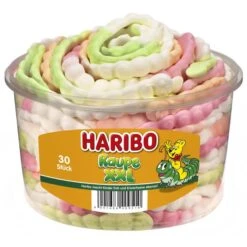Haribo Schaumzucker Raupe XXL, 960g, 30 Stück, In Dose