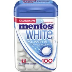 Bestseller 18 Mentos Kaugummis Always White Peppermint, 100 Dragees