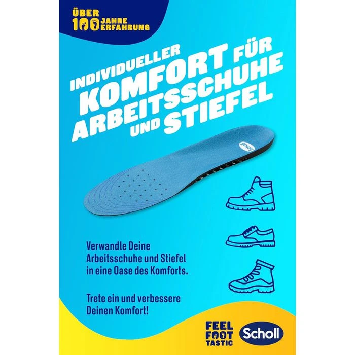 Scholl Einlegesohlen GelActiv Work, Größe 40-46,5, Für Arbeitsschuhe, Gelsohlen, 1 Paar 3 Scholl Einlegesohlen GelActiv Work, Größe 40-46,5, Für Arbeitsschuhe, Gelsohlen, 1 Paar – Bild 3
