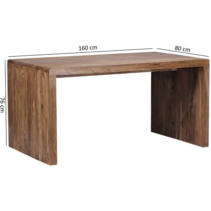 Wohnling Schreibtisch Boha WL1.383, Sheesham, Maße: 160 X 80cm, Aus Massivholz 5 Wohnling Schreibtisch Boha WL1.383, Sheesham, Maße: 160 X 80cm, Aus Massivholz – Bild 5