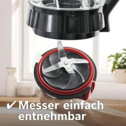 Bosch Standmixer VitaPower Serie 4, MMB6177S, Glasbehälter, 1200 Watt, Silber, 1,5 Liter -Heimladen e545a8b7449f418153d3038aeb6de246f6d2f80a standmixer bosch vitapower serie 4 mmb6177s