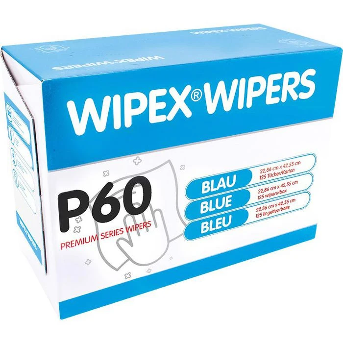 Wipex Einwegtücher Wipers P60, 55506E, Blau, 23 X 42cm, Mischgewebe, 125 Tücher 3 Wipex Einwegtücher Wipers P60, 55506E, Blau, 23 X 42cm, Mischgewebe, 125 Tücher – Bild 3