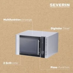 Severin Mikrowelle MW 7775, Mit Grill, 900 Watt, Grill 1100 W, Heißluft, 30 Liter, Silber 8 Severin Mikrowelle MW 7775, Mit Grill, 900 Watt, Grill 1100 W, Heißluft, 30 Liter, Silber -Heimladen eaff2a26f89b33f2c927ed5fab5ef9231f3687eb mikrowelle severin mw 7775 mit grill