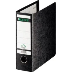 Leitz 1075-00-00 Ordner, A5 Hoch, Breit, Hartpappe, Schwarz