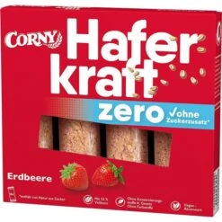 Corny Müsliriegel Haferkraft Zero Erdbeere, Je 35g, 4 Riegel