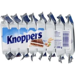 Knoppers Schokolade Milch-Haselnuss-Schnitte, Je 25g, 8 Stück -Heimladen f878879bcfddc558593b60cb60c0b98c36b77607 waffeln knoppers milch haselnuss schnitte