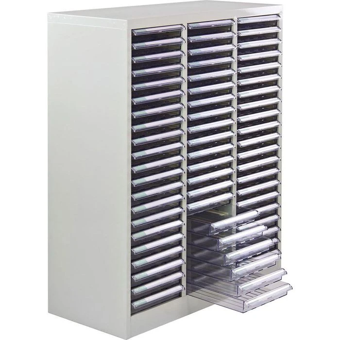 ADB Schubladenschrank SC3x21, 40615, Lichtgrau, Aus Metall, A4, 63 Transparente Schübe 1 ADB Schubladenschrank SC3x21, 40615, Lichtgrau, Aus Metall, A4, 63 Transparente Schübe